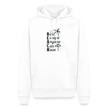 Beach Best Escape Anyone Can Have - Männer Premium Bio Hoodie - Weiß - Vorne - Nico (187cm)