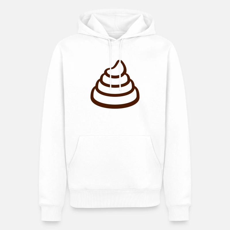 Gros tas de caca dégoûtant - Sweat à capuche Premium bio Homme - blanc