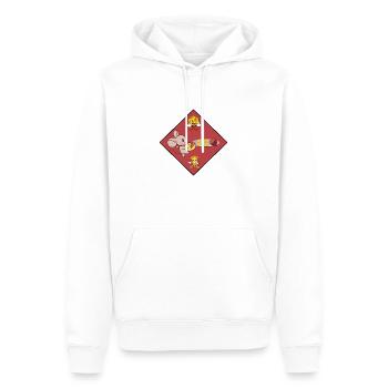 Fleißige Maus - Männer Premium Bio Hoodie - Weiß - Vorne - Nico (187cm)