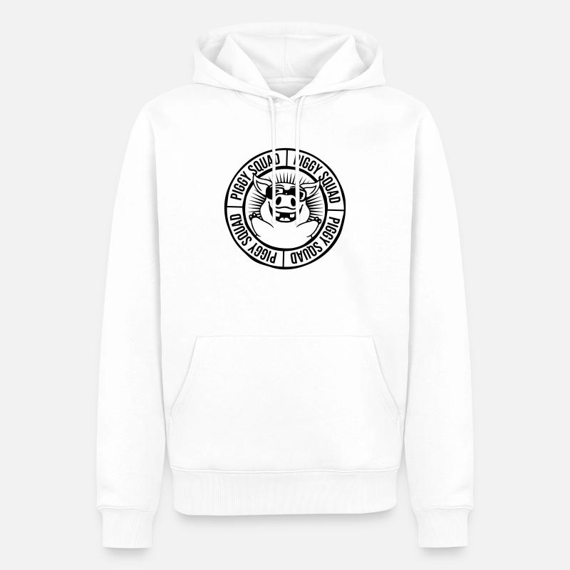 Ring Piggy Squad Team - Männer Premium Bio Hoodie - Weiß