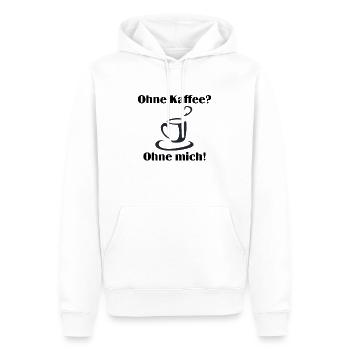 Ohne Kaffee ohne mich - Männer Premium Bio Hoodie - Weiß - Vorne - Nico (187cm)