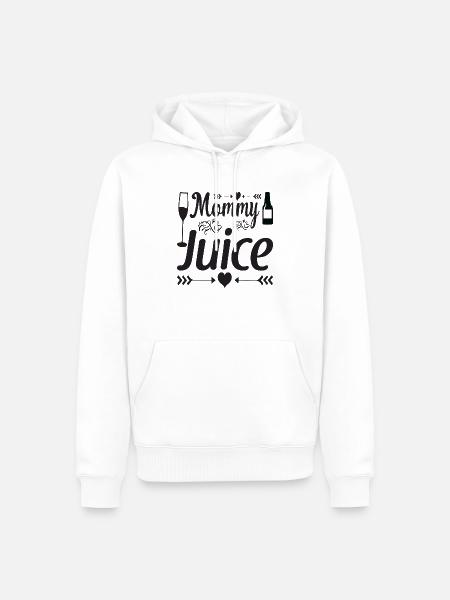 Mommy Juice Wein - Männer Premium Bio Hoodie - Weiß