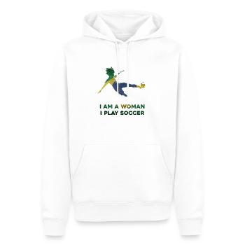 Frauenfußball - Männer Premium Bio Hoodie - Weiß - Vorne - Nico (187cm)