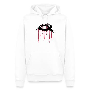symbole d'anarchie goutte de sang - Sweat à capuche Premium bio Homme - blanc - Devant - Nico (187cm)