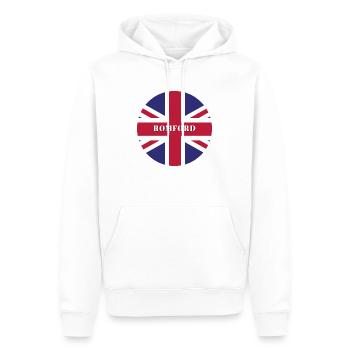 Romford Royaume-Uni - Sweat à capuche Premium bio Homme - blanc - Devant - Nico (187cm)