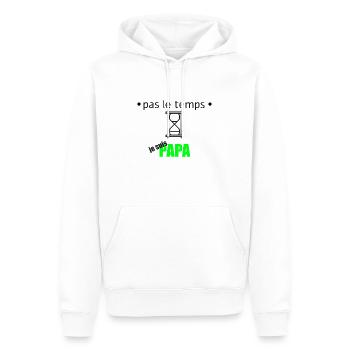 keine Zeit, in der ich Vater bin - Männer Premium Bio Hoodie - Weiß - Vorne - Nico (187cm)