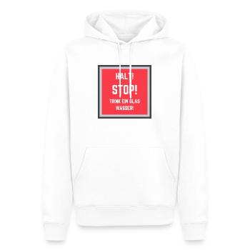 Trink ein Glas Wasser! - Männer Premium Bio Hoodie - Weiß - Vorne - Nico (187cm)