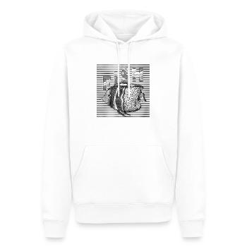 Poisson - Sweat à capuche Premium bio Homme - blanc - Devant - Nico (187cm)