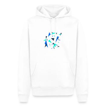Blue Split - Männer Premium Bio Hoodie - Weiß - Vorne - Nico (187cm)