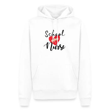 School nurse heart - Men’s Premium Organic Hoodie - white - Front - Nico (187cm)