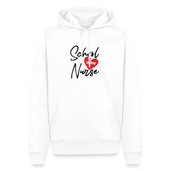 School nurse heart - Men’s Premium Organic Hoodie - white - Front - Nico (187cm)