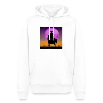 Purple Cowboy - Sweat à capuche Premium bio Homme - blanc - Devant - Nico (187cm)