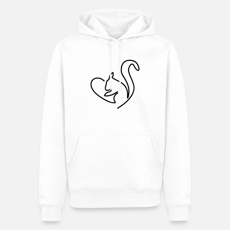 Cœur d’écureuil - Sweat à capuche Premium bio Homme - blanc