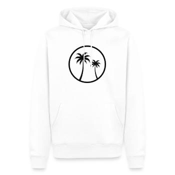 Palm trees - Men’s Premium Organic Hoodie - white - Front - Nico (187cm)