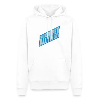 Animaux de compagnie tous les chats - Sweat à capuche Premium bio Homme - blanc - Devant - Nico (187cm)
