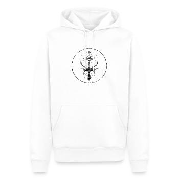 Mystic Collection ~ schwarzes Tattoo ~ n°3 - Männer Premium Bio Hoodie - Weiß - Vorne - Nico (187cm)