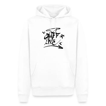 GRAFFITI LIFE - Sweat à capuche Premium bio Homme - blanc - Devant - Nico (187cm)
