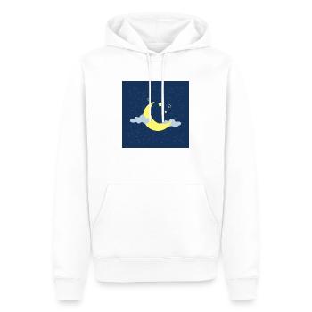 Ciel nocturne - Sweat à capuche Premium bio Homme - blanc - Devant - Nico (187cm)