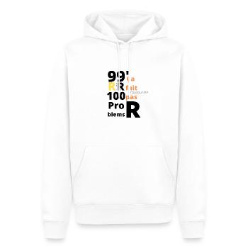 RsansR 99'100problems - Sweat à capuche Premium bio Homme - blanc - Devant - Nico (187cm)