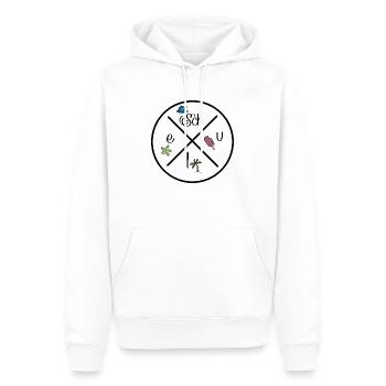 Lustige Geschenke für Kinder - Männer Premium Bio Hoodie - Weiß - Vorne - Nico (187cm)
