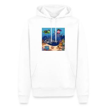 Piraten-Meeresbewohner - Männer Premium Bio Hoodie - Weiß - Vorne - Nico (187cm)