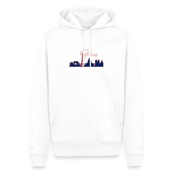 Silhouette Paris - Sweat à capuche Premium bio Homme - blanc - Devant - Nico (187cm)