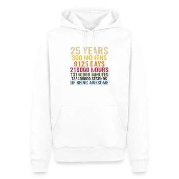 25 Years of being awesome - Männer Premium Bio Hoodie - Weiß - Vorne - Nico (187cm)