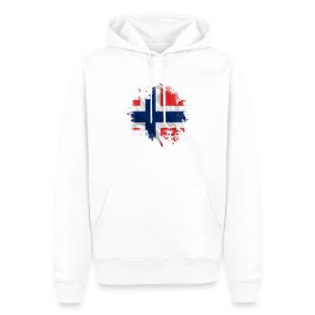 Norvège Norvège Oslo scandinavie viking - Sweat à capuche Premium bio Homme - blanc - Devant - Nico (187cm)