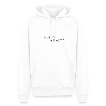Muslim Beauty Votre Foi, Identité, Force - Sweat à capuche Premium bio Homme - blanc - Devant - Nico (187cm)