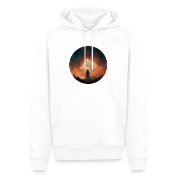 L’homme un fantasme Weöt - Sweat à capuche Premium bio Homme - blanc - Devant - Nico (187cm)