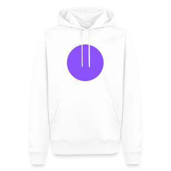 purple circle - Männer Premium Bio Hoodie - Weiß - Vorne - Nico (187cm)