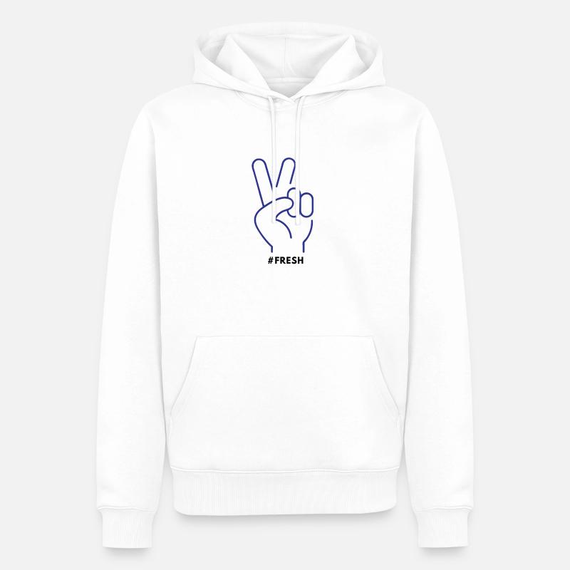 Frisch - Männer Premium Bio Hoodie - Weiß