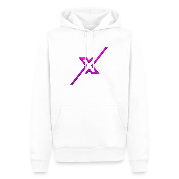 Forme de symbole typographie lettre Alphabet X - Sweat à capuche Premium bio Homme - blanc - Devant - Nico (187cm)