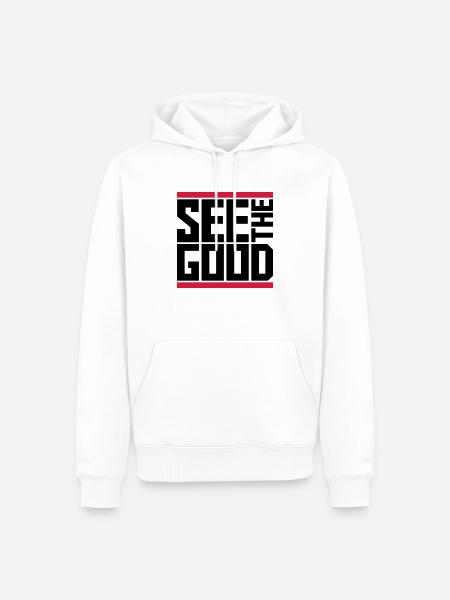 see the good quote - Men’s Premium Organic Hoodie - white