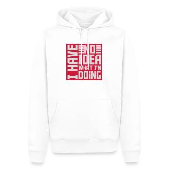 I Have No Idea - Männer Premium Bio Hoodie - Weiß - Vorne - Nico (187cm)