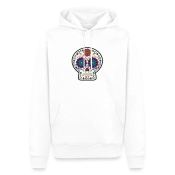 Skul l/ Calavera/ Skelettkopf / Totenkopf - Men’s Premium Organic Hoodie - white - Front - Nico (187cm)