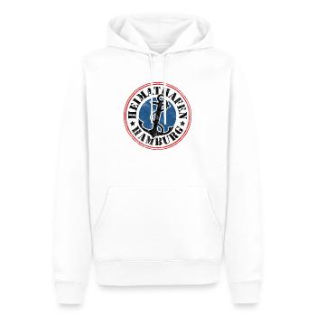 Port d’attache Hambourg - Sweat à capuche Premium bio Homme - blanc - Devant - Nico (187cm)