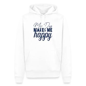 My Dog makes me Happy - Männer Premium Bio Hoodie - Weiß - Vorne - Nico (187cm)