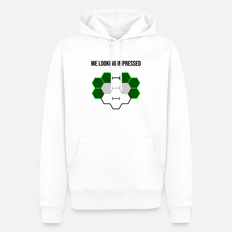 Me looking impressed - Männer Premium Bio Hoodie - Weiß