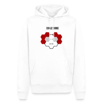 Coole Socke - Männer Premium Bio Hoodie - Weiß - Vorne - Nico (187cm)