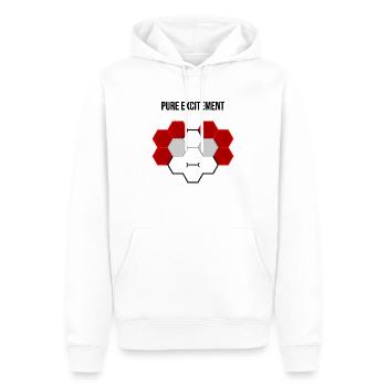Pure excitement - Männer Premium Bio Hoodie - Weiß - Vorne - Nico (187cm)