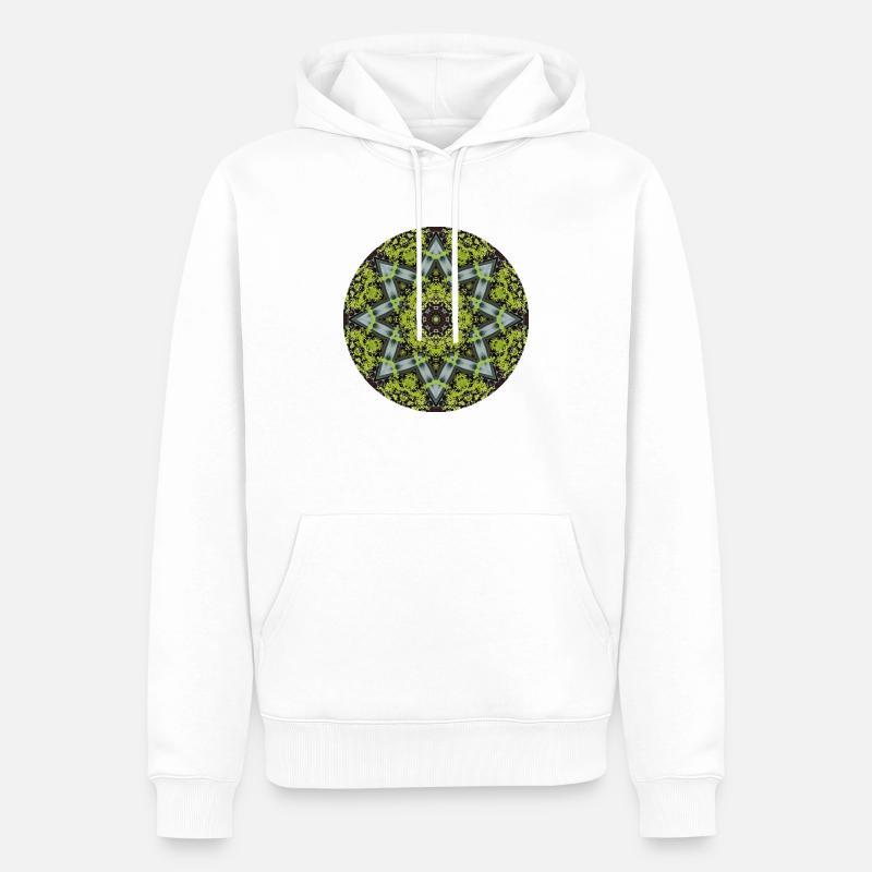 Mandala-Quantum 11 - Männer Premium Bio Hoodie - Weiß