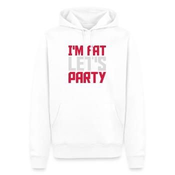 im fat lets party - Männer Premium Bio Hoodie - Weiß - Vorne - Nico (187cm)