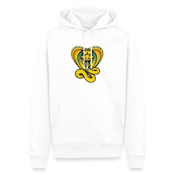 Roi Cobra Serpent / Cobra - Sweat à capuche Premium bio Homme - blanc - Devant - Nico (187cm)