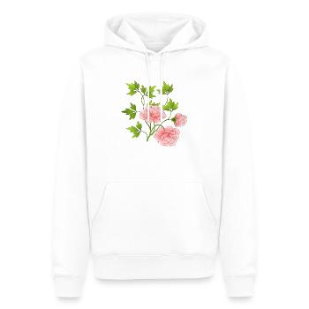 Fleur - Sweat à capuche Premium bio Homme - blanc - Devant - Nico (187cm)