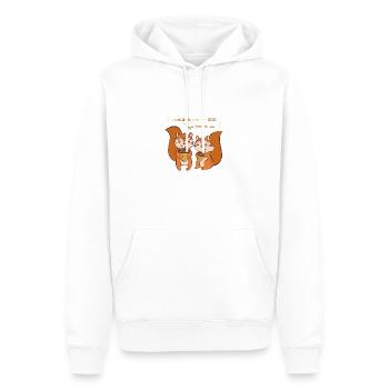 Squirrels think... - Men’s Premium Organic Hoodie - white - Front - Nico (187cm)