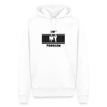Not my problem - Männer Premium Bio Hoodie - Weiß - Vorne - Nico (187cm)