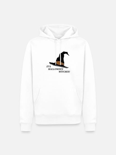 It's hallooween witches! - Männer Premium Bio Hoodie - Weiß