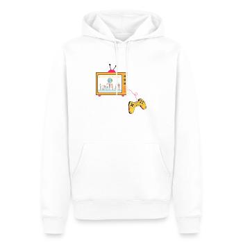 Save the Planet - Men’s Premium Organic Hoodie - white - Front - Nico (187cm)