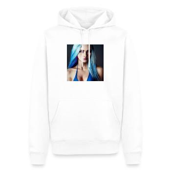 Frau der Fantasie - Männer Premium Bio Hoodie - Weiß - Vorne - Nico (187cm)